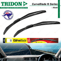 Pair Tridon CurveBlade Frameless Wiper Blades for Nissan X-Trail T31 2007-2014