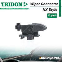 10 x Tridon FlexConnect Wiper Connectors NX for Citroen DS3 1.2L EB2F 2013-2014