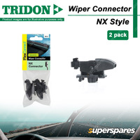 2 x Tridon FlexConnect Wiper Connectors NX for Citroen DS3 1.2L EB2F 2013-2014