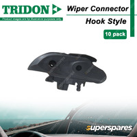 10 x Tridon FlexConnect Wiper Connectors Hook for Isuzu D-Max TFR TFS 85 87 MU-X