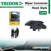 2 x Tridon FlexConnect Wiper Connectors Hook for Isuzu D-Max TFR TFS 85 87 MU-X
