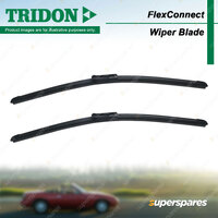 Pair Tridon FlexConnect Windscreen Wiper Blade for Audi S7 C7 10/2012-02/2015