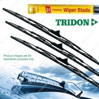 Tridon Front + Rear Complete Wiper Blade Set for Ssangyong Korando 1998-1998