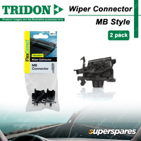 2 Pieces of Tridon FlexConnect Wiper Blade Connector MB Style MB-2