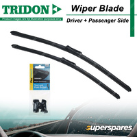 Tridon Wiper Blade & Connector Set for Volkswagen Golf V VI Caddy EOS