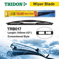 1x Tridon Rear Conventional Plastic Wiper Blade 12" for Isuzu MU-X RJ 3.0L 21-ON