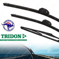 Tridon Front+Rear Windscreen Wiper Blades for Holden Barina TK Hatchback