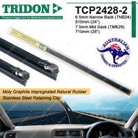 Combo Pair Tridon Plastic Back Wiper Refills for Holden Colorado RC Rodeo RA