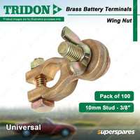 Tridon Brass Battery Terminals Wing Nut Universal 10mm Stud Box of 100