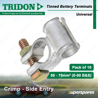 Tridon Tinned Battery Terminals Crimp-Side Entry Universal(U) 50-70mm2 Box of 10