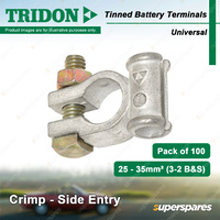 Tridon Tinned Battery Terminals Crimp-Side Entry Universal 25-35mm2 Box of 100
