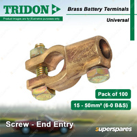 Tridon Brass Battery Terminals Screw - End Entry Universal 15-70mm2 Box of 100