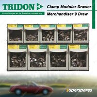 1 pc Tridon Clamp Modular Drawer Merch - Part Stainless Steel Perforated 9 Draw