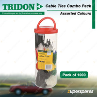 Tridon Cable Ties Assorted Pack - Assorted Colours 100mm Length Pack of 1000