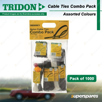 Tridon Cable Ties Combo Packs 100mm/200mm/300mm Length Pack of 1000