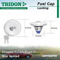 1 Pcs Tridon Locking Fuel Cap for Holden HJ HX HZ V6 V8 1974-1980