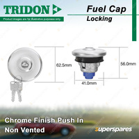 Tridon Locking Fuel Cap for Ford Courier PC Meteor GA GB Spectron Telstar AR AS