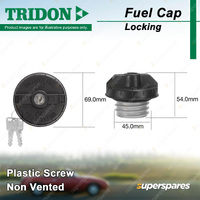 Tridon Locking Fuel Cap for Land Rover Defender Discovery Range Rover Freelander