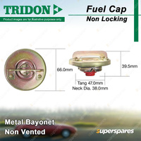 Tridon Non Locking Fuel Cap Non Vented 38.0mm for Jaguar S-Type Sedan XJSC X27