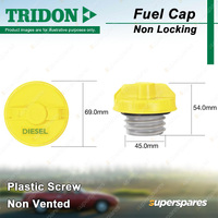Tridon Non Locking Fuel Cap Diesel 45.0mm for Fiat 500 312 Punto 199 1.3L 1.9L