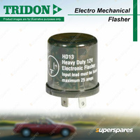 Tridon 3 Pin Electro Mechanical Flasher 12 Volt 1 to 6 x 25 Watt Blister Pack