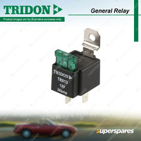 Tridon 4 Pin Fused Relay 12 Volt 30Amp Normally Open 4 x 6.3mm Blister Pack