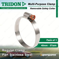 Tridon Multi-Purpose Regular Hose Clamp 40mm - 57mm Part Stainless Pack of 1
