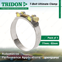 Tridon T-Bolt Ultimate Hose Clamp 77mm - 82mm 430 Stainless Steel Pack of 1