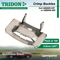 Tridon Crimp Buckles for Uni Band Clamp 9.5mm Stainless Pack of 100
