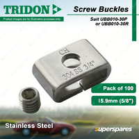 Tridon Screw Buckles for Uni Band Clamp 15.9mm Stainless Pack of 100