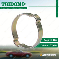 Tridon Double Ear Hose Clamps 34mm - 37mm Zinc Plated Steel 100pcs