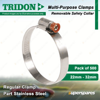 Tridon Multi-Purpose Regular Clamps 22-32mm With Collar Part Stainless 500pcs
