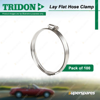 Tridon Lay Flat Hose Clamps Full Stainless Steel with Sleeve 4" - Pack of 100