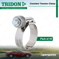 Tridon Constant Tension Clamps 21-38mm Stainless Steel - Pack of 10