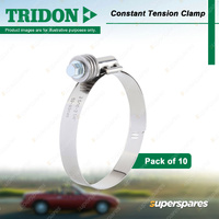 Tridon Constant Tension Clamps 59-82mm Stainless Steel - Pack of 10