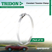 Tridon Heavy Duty Constant Tension Clamps 172-194mm Stainless Steel - Pack of 10