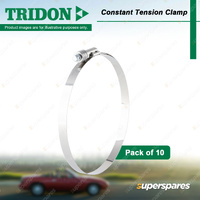 Tridon Heavy Duty Constant Tension Clamps 184-206mm Stainless Steel - Pack of 10