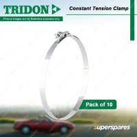 Tridon Heavy Duty Constant Tension Clamps 197-219mm Stainless Steel - Pack of 10
