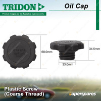 Tridon Oil Cap for Holden Barina MF MH V4 1.3L G13B SOHC 1989-1992