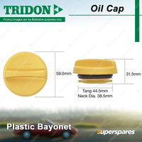 Tridon Oil Cap for HSV VXR AH V4 2.0L Z20LEH DOHC 09/2006-09/2009