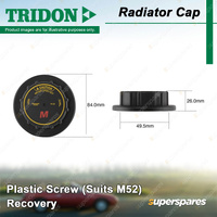 Tridon Recovery Radiator Cap for Ford Cougar SW Explorer F150 F250 F350 RM RN