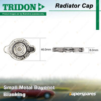 Tridon Blanking Radiator Cap for Toyota HiAce LH16 LH17 LH10 LN11 LH12 LH18