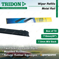 Tridon 710mm 28" Square Metal Rail Wiper Refills 7.5mm Mid Back -Box of 10