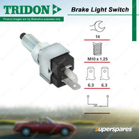 Tridon Brake Light Switch for Audi 80 B3 89 89Q 8A 1.8L 4cyl SD 1986-2003 TBS009