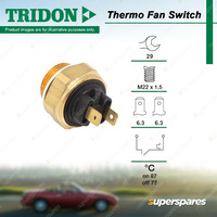 Tridon Thermo Fan Switch for Renault Fuego 2.0L J6R SOHC 8V Petrol