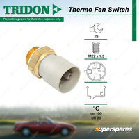 Tridon Thermo Fan Switch for Toyota HiAce RH11 RH20-30 1.6L 4cyl 49kW 12R 77-85