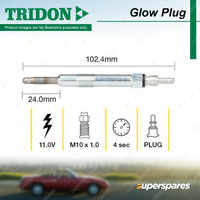 Tridon Glow Plug for Holden Astra AH 1.9L Z19DT 2006-2010 To Chassis 75030986
