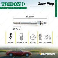 Tridon Glow Plug for Holden Jackaroo UBS92 3.1L 4JG2 04/1992-02/1998