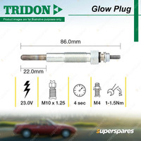 Tridon Glow Plug for Ford Trader 409 509 711 3.0L 4.1L HA ZB 1979-1984