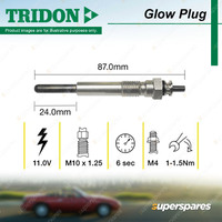 Tridon Glow Plug for Holden Jackaroo UBS521 UBS81 2.2L C223 C223T 1981-1988